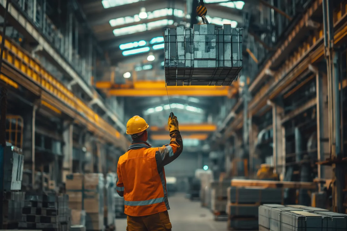 Beispiel Lastmessung bei einem Kran in einer Lagerhalle